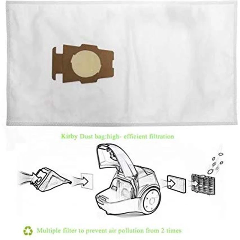 Replacement Dust Bag Belt for Kirby Sentria Universal Series G 10 G10E Vacuum Bag Kirby Sentrial Parts 204808 / 204811 6 Pieces