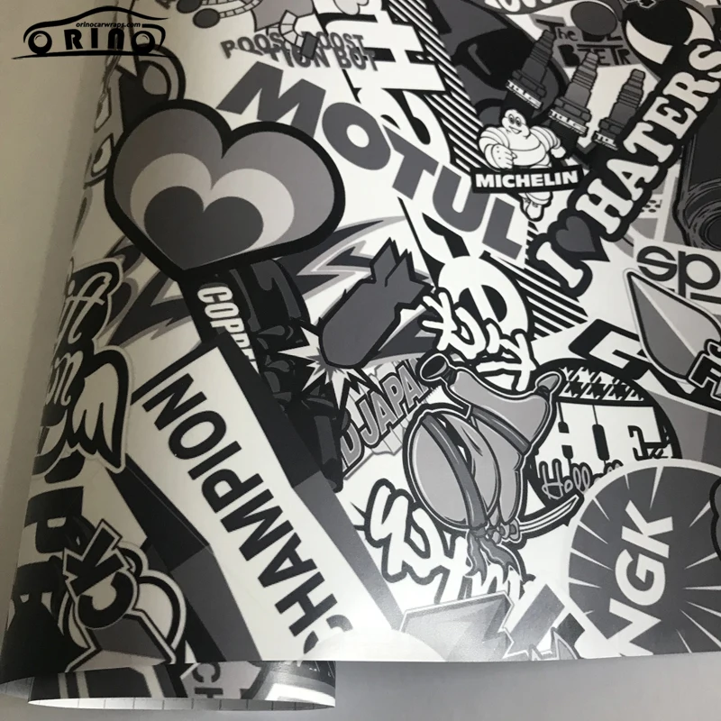 JDM Cartoon Sticker Bomb Viny Film Wrap-4