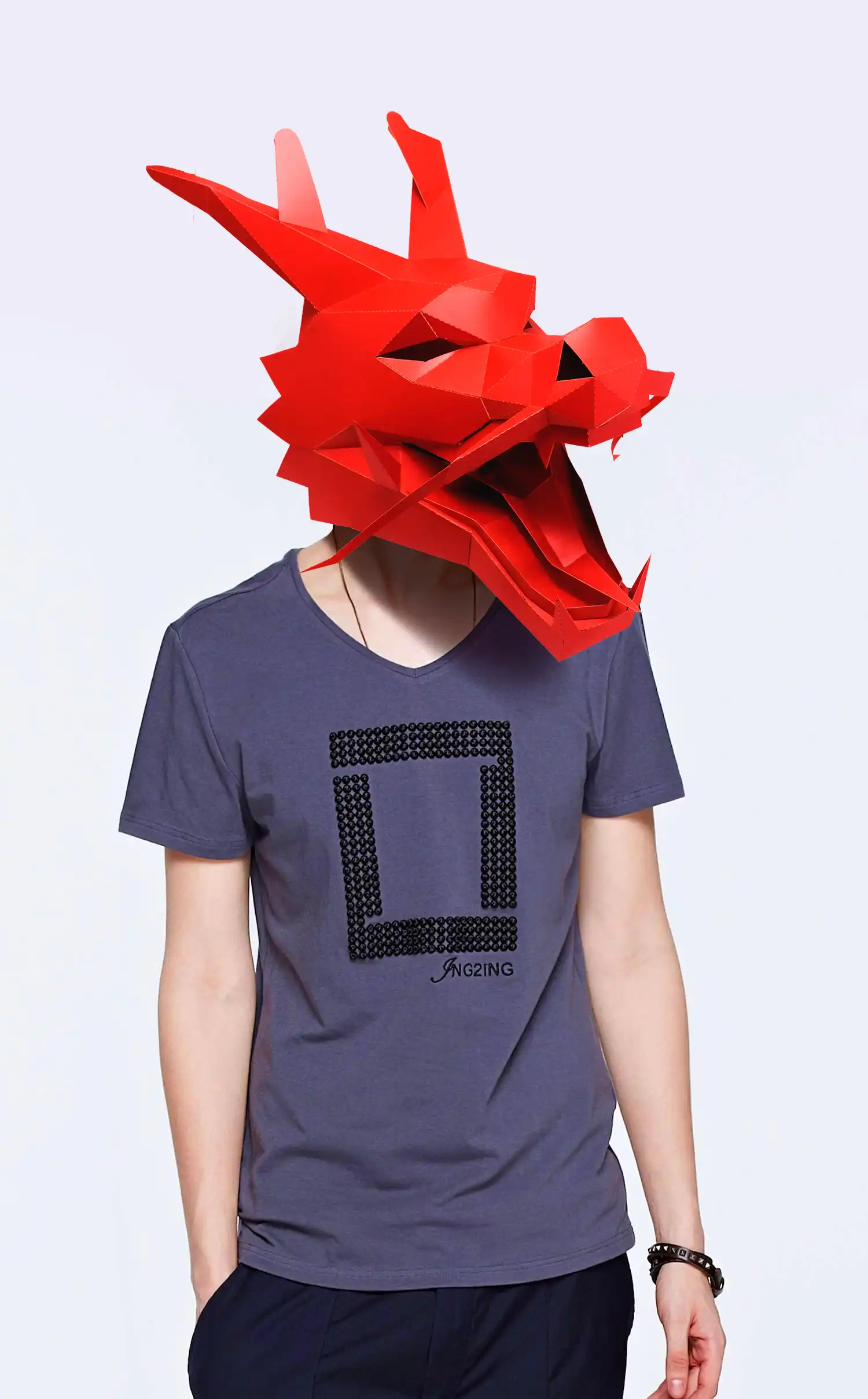 3d 紙マスク中国のドラゴンの衣装コスプレ Diy 紙モデルマスククリスマスハロウィンウェディングパーティーギフト Card Model Building Sets Aliexpress