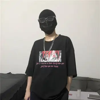 

2020 Japan Naruto Tshirt Streetwear Men Cool Loose T Shirt Fashion Casual Punk T Shirts Men Summer Amine Cartoon Tshirts Boys