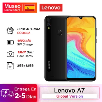 

Global Version Lenovo A7 Smartphone SPREADTRUM SC9863A Octa Core 2GB 32GB 6.09'' HD Screen 4000mAh 13MP AI Dual Camera CellPhone