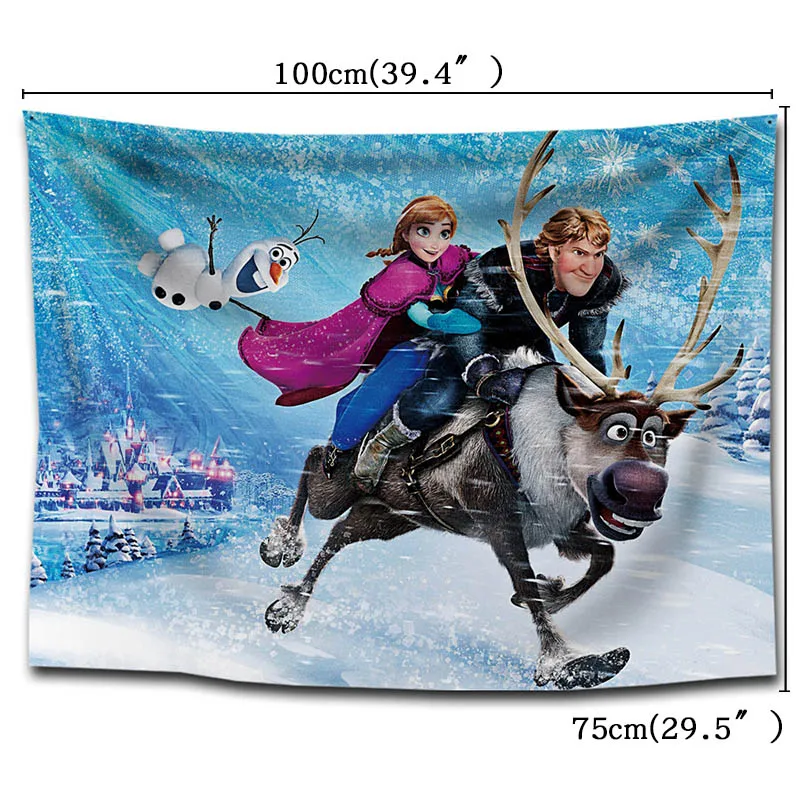 Frozen party decoration 75*100cm wall tapestry decoration Frozen party exclusive wall tapestry everyone's favorite