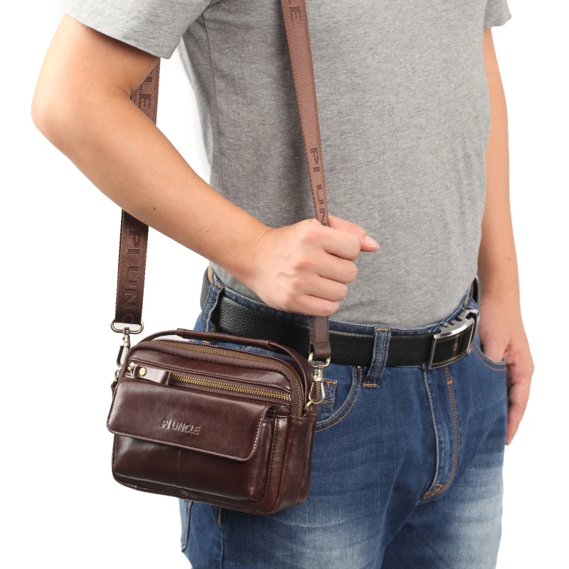 Bolso Bandolera Mujer En Piel Vacuno Color Topo Con Negro- Natural - EL POTRO