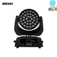 Светодиодный 36x18 Вт RGBWA+ УФ зум перемещение головы 6in1 светодиодный стирка DMX512 Прямая с фабрики Dj диско-сценическое освещение для вечерние обувь для ночного клуба