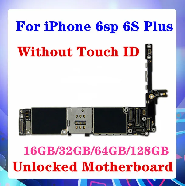 Материнская плата для iPhone 6SP 6S Plus 16GB 32GB 64GB 128GB 100% Чистая ID материнская с чипами установки логической