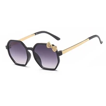 

Irregular Bow Children Sunglasses for Girls Vintage Polygon Metal Kid Sun Glasses for Baby Toddler Infant Gafas Uv400 2021