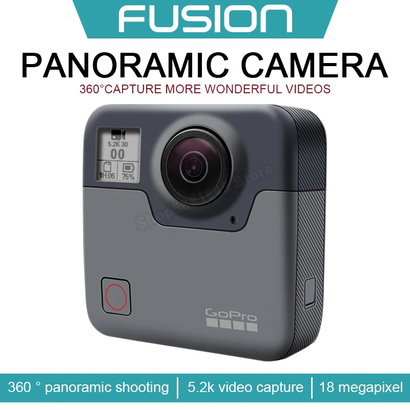 Gopro Fusion 360 Omnidirectional Shooting Professional Sports Camera 5 2k Intelligent High Definition Small Shockproof Camera Sports Action Video Cameras Aliexpress