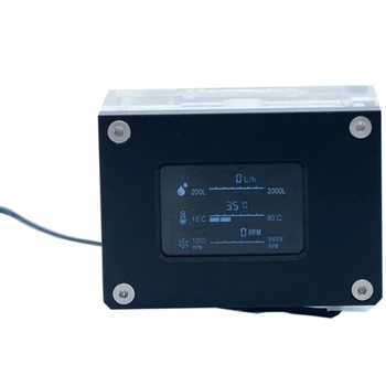 

PC Water Cooler ligent Computer Flow Speed Temperature Detection Water Cooler Flow Meter. LSJ-ZN