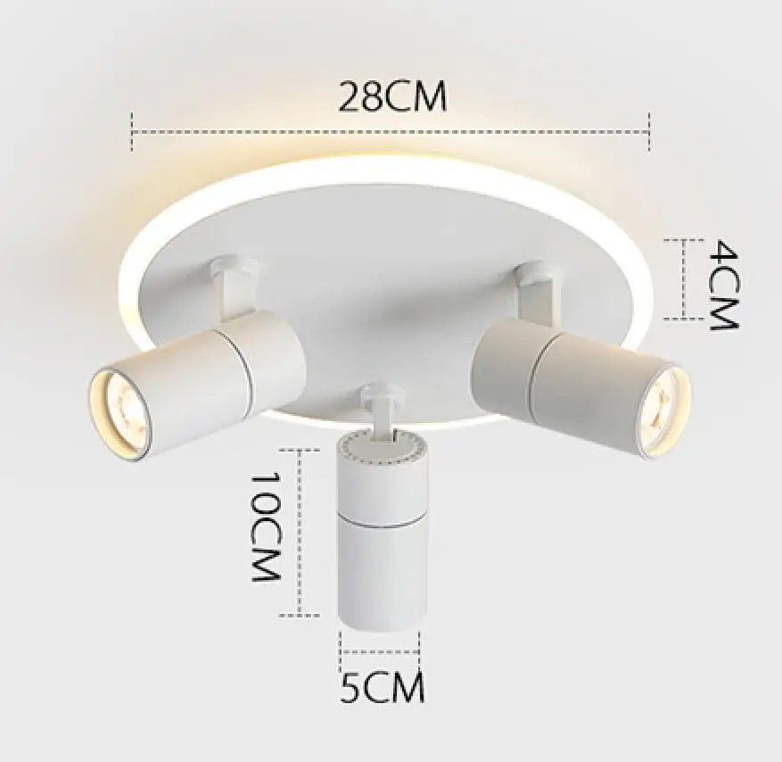 3 heads round shape LICAN Modern LED Ceiling Lights for bedroom bedside Aisle corridor balcony Entrance Modern LED Ceiling Lamp - Цвет корпуса: 3 heads round shape