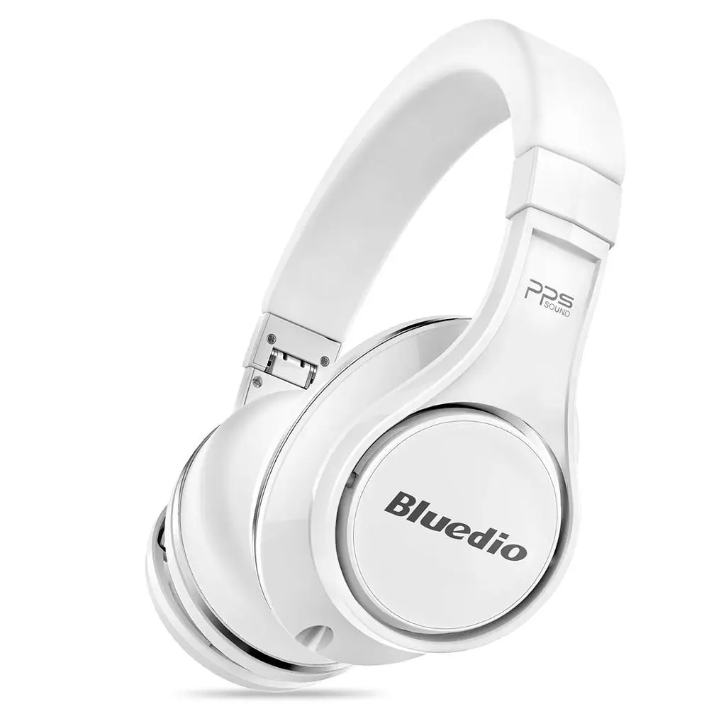 White Bluedio UFO высококачественные Bluetooth наушники, 3D звук, наушники,, сплав, HiFi, Накладные наушники, беспроводная гарнитура с микрофоном для телефона - Цвет: White