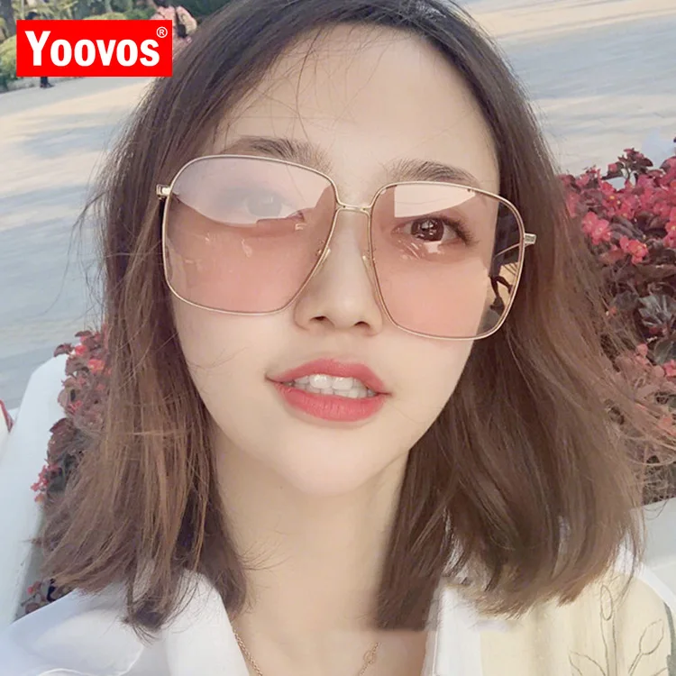 

Yoovos 2019 Large Frame Women Sunglasses Classic Retro Street Beat Metal Glasses Men Mirror Driving Oculos De Sol UV400