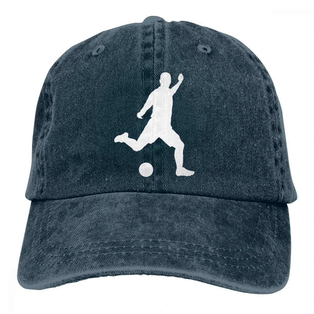 Футболист Casquette черные унисекс Мужские Женские джинсовые бейсболка с ремешком кепки регулируемые Гольф папа шляпа