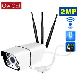 OwlCat V380 открытый Водонепроницаемый WI-FI Беспроводной Пуля IP Камера микрофон Динамик двухстороннее аудио Micro SD карты памяти для хранения