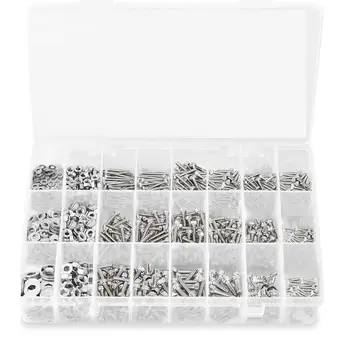 

1080pcs M2 M3 M4 Head Hex Knob Socket Screw Nut and Bolt Kit Assorted Fastener Hardware 304 Stainless Steel Screws and Nuts