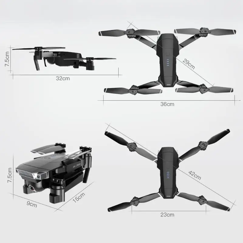 SG901 1080P FPV UAV Camera Optical Flow Brushless Foldable Gesture Video One-click Return Qudcopter with Dual Battery Foam Box