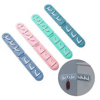 

4PCS Wall Hook Foldable Space-saving Adhesive Storage Hook for Corner Cupboard Bathroom Gadgets Hanger Hook