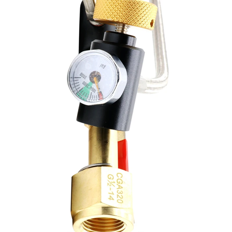 SodaStream Tank Club High Pressure Hose CO&sup2; Cylinder Refill Adapter W/ Gauge 