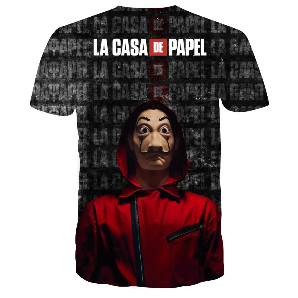 Летняя Новинка 2020 футболка La Casa De Papel с 3D принтом женская и мужская толстовка