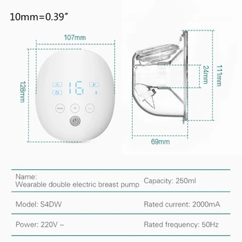 

Electric Breast Pump Double Silent Wearable Automatic Milker USB Milk Extractor 40JC