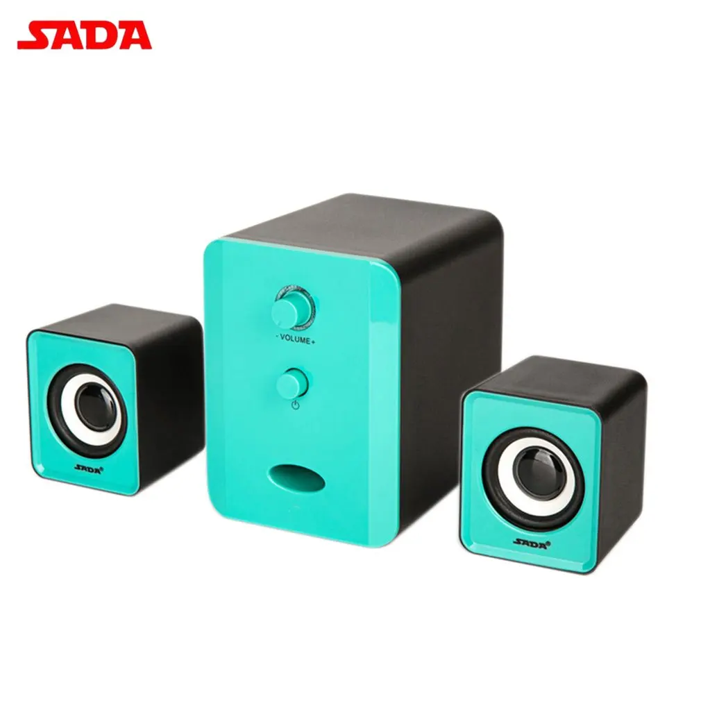 1 SADA D-201 USB проводной комбинированный динамик компьютерные колонки бас стерео музыкальный плеер сабвуфер звуковая коробка для настольного ноутбука телефона - Цвет: 1