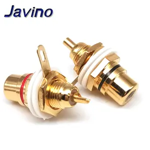 1 Pair RCA Female Socket Connector Chassis Panel Mount Adapter Audio Terminal Plug 3.5mm Plug AV Plug