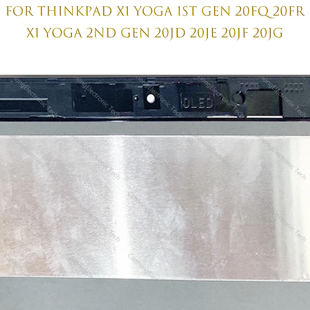 Tela Oled Sensível ao Toque Substituição e Montagem para Lenovo Thinkpad x1 Yoga 2nd Gen 20fq 20fr 20jd 20je 20jf 20jg 01aw977 01ax899 Tela de LCD do laptop - Imagem 5