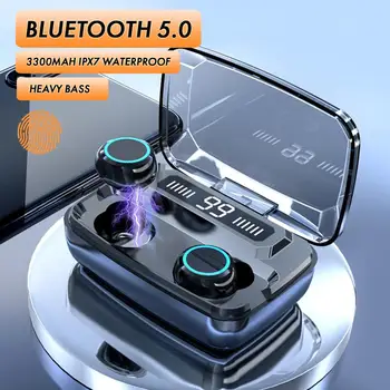 

3500mAh LED Bluetooth Wireless Earphones Headphones Earbuds TWS Touch Control Sport Headset Noise Cancel Earphone Headphone