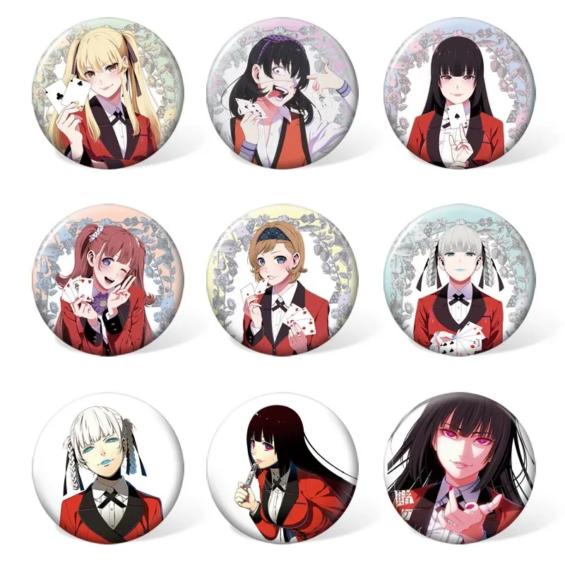 9 комплектов значок аниме Kakegurui Jabami Yumeko с характерным персонажем &quotсделай сам&quot