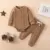 4 Colors Newborn Baby Knitted Warm 2Pcs Suit Toddler Girl Boy Long Sleeve Romper Tops Pants Fall Winter Homewear 8