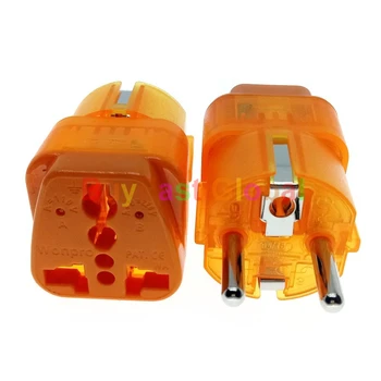 

(Lot 5) Universal to EU Schuko Korean German French Electrical Plug Adapter AC100~250V 16A W/ Surge Protector Voltage Indicator