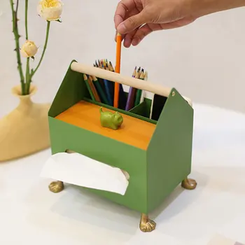 

Durable Tissue Storage Box Facial Tissue Case Napkin Remote Control Pumping Container Household Storage Organizer