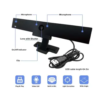 

USB HD 1080P Webcam for Computer Laptop Auto Focus High-end 2MP Video Call Webcams Camera With Noise Reduction Microphone