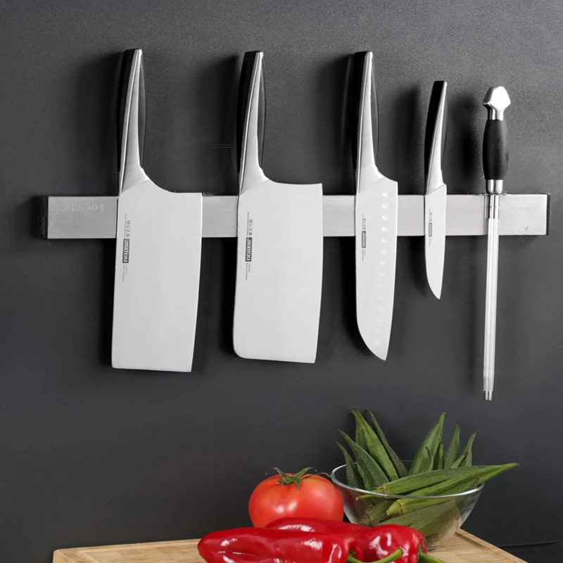 Fridge Applicable 50cm Stainless Steel Magnetic Knife Holder &ndash; Professional Double Sided Knife Strip-Rack Bar