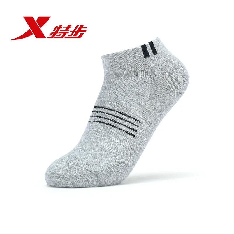 Xtep мужские короткие спортивные носки, 3 пары/Лот, удобные дышащие носки для бега, мужские белые серые черные носки 882239549004