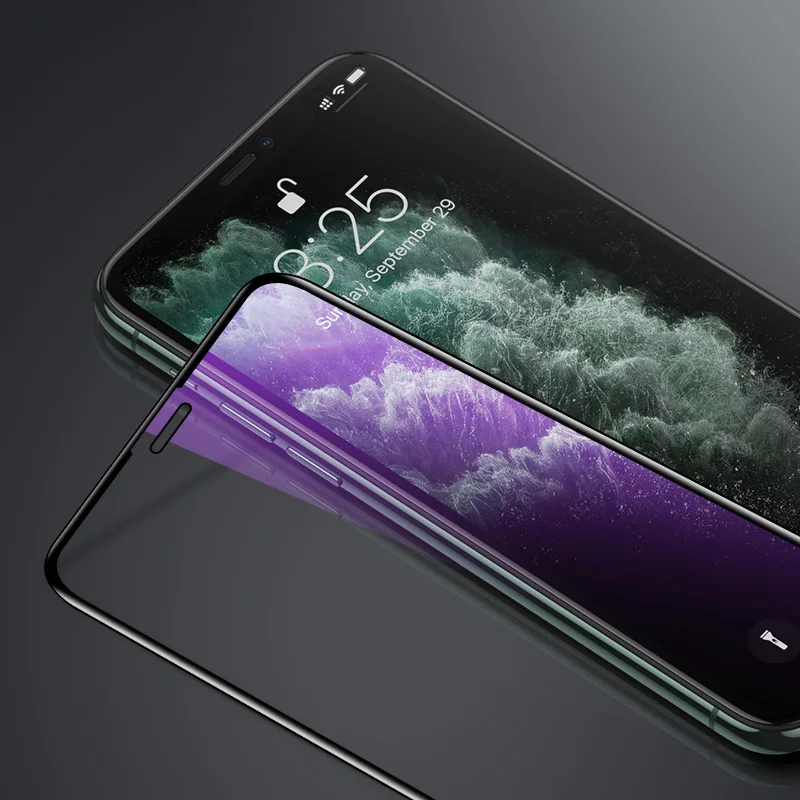 KUULAA 0,3 мм Полное покрытие защитное стекло для iPhone 11 Pro Max закаленное стекло Защита экрана для iPhone 11 Pro стекло - Color: Anti-Blue Light