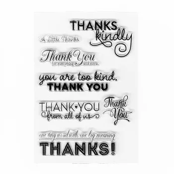 

Thanks quote clear stamps paper craft card thank you transparent silicone stamps seal