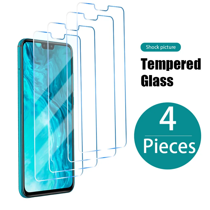 4PCS Protective Glass for Honor 9 10 20 30 Lite Pro 10i Screen Protector Glass for Honor 8X 9X 10X 20i 30i 9C 8C 9A 8A