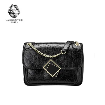 

women leather bag 2020 new fashion crossbody bag Fashionable simple chain bag Elegant small square bag