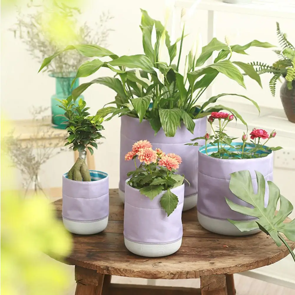 

Mini Succulents Planter Pot Washable Innovative Waterproof Fabric Flower Pots Reuseable Multifunction Home Storage Bag