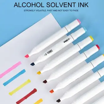 

12/24/36 Colors Marker Pen Set Arts Markers Drawing Multi-color Double-head Marker Pen Students Kids Adults Painting Stationery