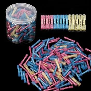 

200PCS Assorted Heat Shrink Butt Connectors Splice Crimp Terminals Insulated Waterproof Copper PE Wire Connector AWG 22-10 Kit