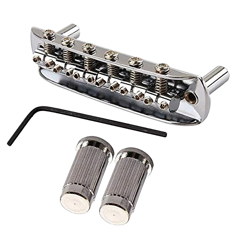 

Threaded Saddle Guitar Bridge with Mounting Cup for Mustang Jazzmaster Chrome