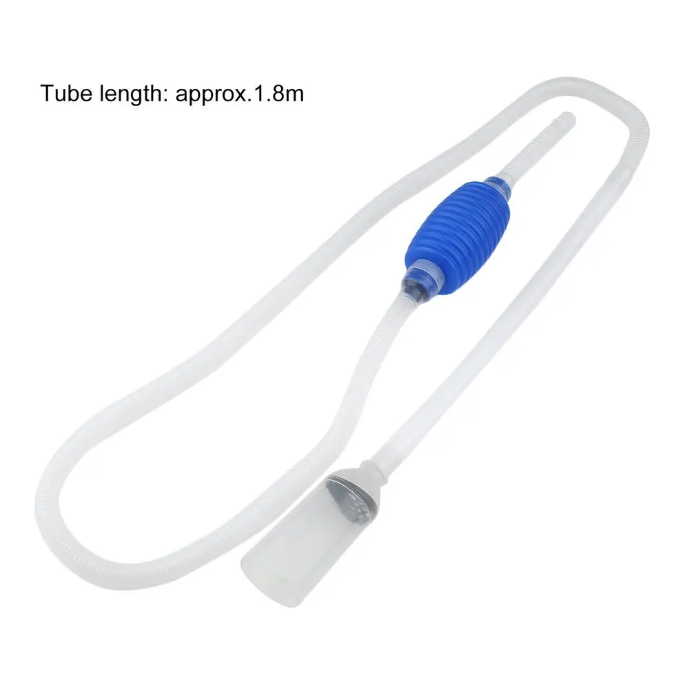 1.8m Aquarium Manual Cleaner Tool Siphon Gravel Suction Pipe Filter Fr Fish Tank Vacuum Water Change Pump Tools Unique