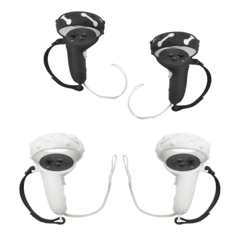 Liquidación Funda protectora con mango para Oculus Quest 2, cubierta protectora de silicona anticaída, protección completa, silicona Espinosa Erb1ekgndLW