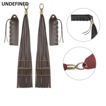 

Universal 22mm 25mm Handle Grip Cover w/Tassel Skull Vintage Leather Grips Covers for Harley Indian Chief Classic Chieftain Dyna