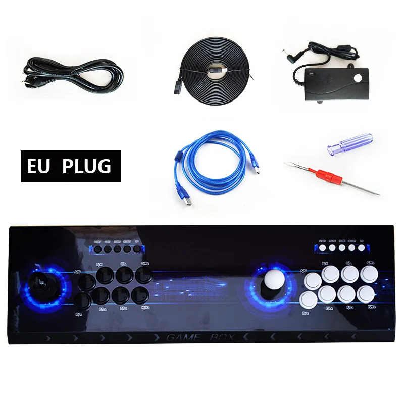 Style 1 EU PLUG Pandora 3D аркадная коробка 2448 в 1 Функция сохранения нулевой задержки 8 кнопок Джойстик контроллер PCB 134 шт. 3D игры ретро аркадная консоль - Цвет: Style 1 EU PLUG