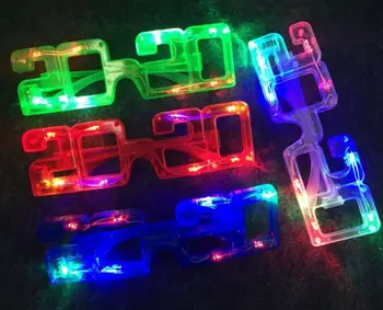 

2020 Year LED glow glasses Flash Toy dance Light Up glasses Halloween Christmas Birthday Party Eyewear Atmosphere props