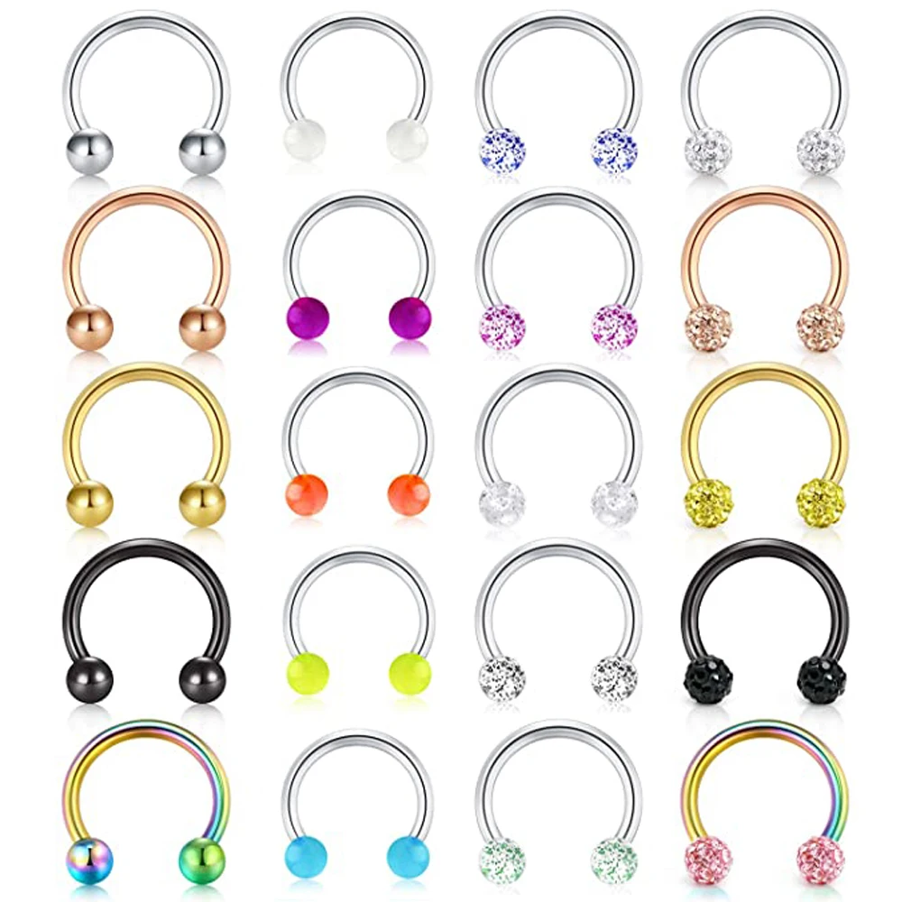 Surgical Steel Horseshoe Nose Septum Rings Piercing Jewelry Cartilage