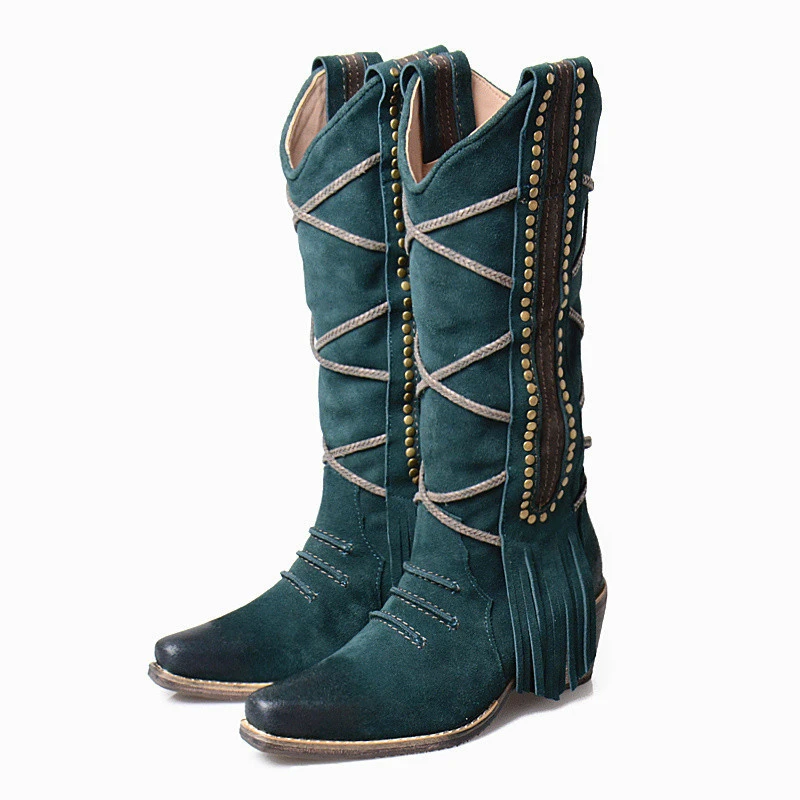 riding boots with tassels