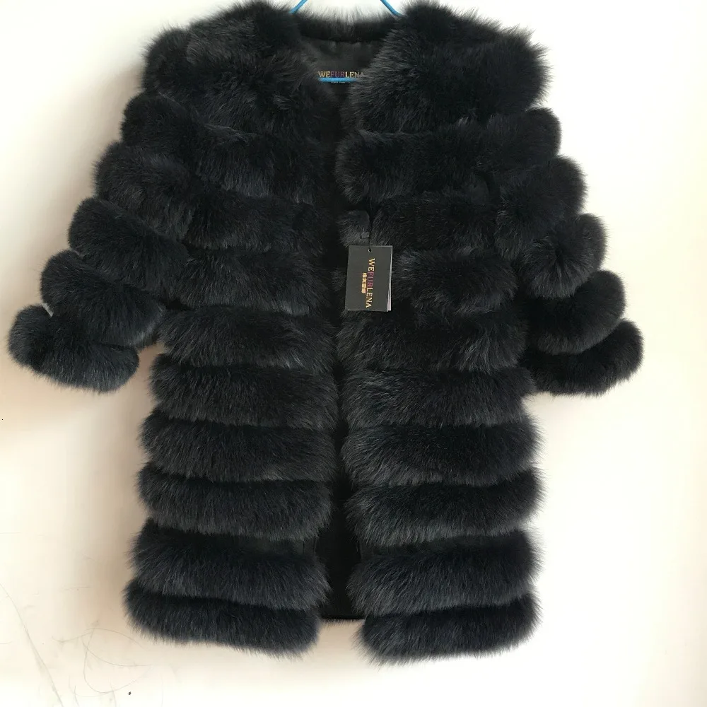 Натуральный Лисий мех пальто женский природный натуральный мех куртки жилет Зимняя верхняя одежда женская одежда